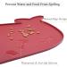 Vivaglory Waterproof Pet Food Mat 24x16 - Anti-Slip Bowl Mat for Dogs & Cats, Burgundy Whale-Shape Design - Buy Online on GoSupps.com