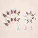 JUSTOTRY 24 Pcs Glitter French Press on Nails - Milky White Diamond Long False Nails for Women with Glue - Acrylic Coffin Ballerina Stick on Nails for Nail Art - Buy Online on GoSupps.com