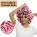 2pcs Large Silk Bonnets with Tie Band for Sleeping Curly Hair - A-black & Rose Gold - Buy Online on GoSupps.com