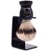 Parker 100% Silvertip Badger Bristle Shave Brush with Stand - Black Handle - Buy Online on GoSupps.com