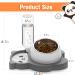 Elevated Tilted Cat Food and Water Bowl Set with Automatic Dispenser - Grey-Stainless Steel - Buy Online on GoSupps.com