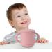Prinper Silicone Baby Sippy Cup 2-in-1 Training Cup for Toddlers, 7 Oz Pink - Buy Online on GoSupps.com