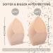 Dolovemk | Extra Large Beauty Egg Blender Makeup Sponge Face Foundation Blending Puffs Height:8.5cm(Dry)/10cm(Wet) (Beige) - Buy Online on GoSupps.com