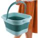 Foldable Foot Bath Tool Soak Basin with Massaging Rollers and Handle Stress Relief Foot Spa for Home Outdoor Travel Blue + Green - Buy Online on GoSupps.com