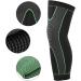 Keenso Black Green Elastic Sports Knee Pad Guard | Warm Lengthen Leg Sleeve Kneepad | 1PC - Buy Online on GoSupps.com