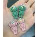 KAWS Nail Charms 4pcs - Mixed Green Pink | Add a touch of art to your nails - Buy Online on GoSupps.com