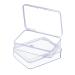 ZUER 2 Pcs Clear Plastic Beads Storage Containers Box Large PP Clear Plastic Beads Storage Containers Box with Hinged Lid Use for Holding Small Jewelry