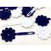 Tara Girls Self Hinge Plastic Flower Hair Barrettes 18-Piece Set (Blue White) - Buy Online on GoSupps.com