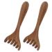 Veemoon Peigne en Bois pour Massage Cuir Lot de 2 Outil Gua Sha Portable Masseur Yeux Relaxation Apaisant pour Cuir et Hommes pour Massage Domicile