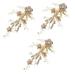 FRCOLOR Wedding wedding zircon Miss side clip headgear pearl pearl clips for hair hair clips Mori Department hair barrettes bridal hairpin crystal Crystal