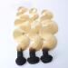Remeehi 100g Peruvian Body Wave Hair Extensions - 1B 613 Ombre Two Tone Blonde Bundles 20 Inch - Buy Online on GoSupps.com