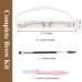 Teuvo Eyebrow Template Set - 12 Stylish Stencils & Brush for Quick 3-Minute DIY Eyebrows | Reusable & Beginner-Friendly - Buy Online on GoSupps.com