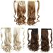 Wavy Ponytail Extension 23 Inch Synthetic Natural Curly Hairpiece Wrap Around Hair Extensions for Women Daily Use Blonde Ponytail Extension - Buy Online on GoSupps.com