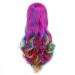 ColorfulPanda Ladies Curly Rainbow Wig | 70cm Synthetic Hair for Costume & Party - Buy Online on GoSupps.com