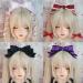 XIAHIOPT Lace Bowknot Barrettes for Cosplay Party Bow Barrette Women Role Play Hair Clip Anime Maid Costume Headdress Red and white - Buy Online on GoSupps.com