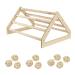 Allazone chicken rod made of wooden bead bar chicken seat rods with 10 pieces of rattan balls for wooden chickens for chickens rooster large parrot style 3