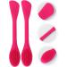 FRCOLOR 4 Pcs Facial Cleansing Brush Manual Silicone Facial Scrubber Silicone Cleaning Brush Scrubber Massager Silicone Brush Silicone Stick Cleasing Milk Handheld Rosyx2pcs 16.5*3cmx2pcs - Buy Online on GoSupps.com