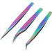 3pcs Stainless Steel Pimple Tweezers Set - Corrosion Resistant Eyelash Extension Tweezers for Flawless Makeup - Buy Online on GoSupps.com