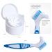 Denture Bath Box with Basket - Complete Clean Care Case for False Teeth, Braces, Night Guards & Retainers - Travel-Friendly Soaking Container with Free Brush (White) - Buy Online on GoSupps.com