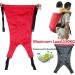 Patient Mobility Aid Strap with Handles - Adjustable Split Leg Design for Seniors & Adults - Red - Buy Online on GoSupps.com