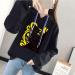 Bigfanshu Womans Tops Winter Fashion Blouse Hoodies Character Print Sweatshirt Black - Buy Online on GoSupps.com