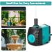 High-Power Aquarium Pump 600L/h - 6W Water Pump for Pond Fountain & Garden with 2 Nozzles & 1.5m Pipe - Buy Online on GoSupps.com