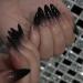 Shop Black Press on Nails - Medium Almond Gothic Ombre Acrylic False Nails | 24 Pcs Glam Manicure - Buy Online on GoSupps.com
