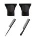 2 Pieces Hair Dryer Nozzles Salon Hair Dryer Nozzle Black Flat Mouth Dryer Nozzle with 2 Pieces Combs Replacement Hair Drying Nozzle for Outer Diameter 4.2-4.6cm Salon Home Use Styling Tools