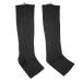 Compression socks for sports calves knee supports varicose veins relief plastic elastic socks with middle tube sports pressure stocking tape zipper XXL black