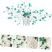 Angoily Bridal Rhinestone Comb Decorative Hair Clips for Women Womens Hair Accessories Women Hair Side Comb Wedding Hair Clips Baroque Side Rhinestones Green Crystal Bride Dress - Buy Online on GoSupps.com