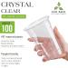 Eco Pack 16 oz Pack of 100 Cups Reusable Crystal Clear Strong PET Plastic Cup Ideal Birthday Wedding Disposable Drinking Glasses Everyday Elegant Cold Party - Buy Online on GoSupps.com