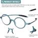 DOOViC Round Reading Glasses - Blue Light Blocking Lightweight & Flexible | Fashionable Readers for Men & Women (+2.75 Strength 4 Colors - Buy Online on GoSupps.com