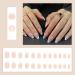 NICENEEDED Medium French Almond Press on Nails Nude White Oval Acrylic Nails 24Pcs Stick on Nails with Nail Glue Stickers for Women Girls Fingernails Extension Almond-Nude - Buy Online on GoSupps.com