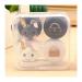 Owlkay lentil storage container contact lens container mini box container 2 pair of contact lens container set flower contact lens box container for lentils travel glasses accessories (color: b) (color: b)