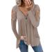 Women Summer Hollowed Out Top Shirt Short Sleeves Rhinestone Solid V Neck Loose T Shirt Black Silk Shirt Khaki XX-Large