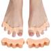 emperoch 2 pairs of silicone toe spreaders toe protection hallux valgus correction toe separator 7 x 1.5 cm (nude)