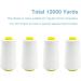 White Polyester Serger Thread - 4 Cones, 3000 Yards Each - All-Purpose Sewing Thread - Buy Online on GoSupps.com