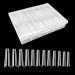 JZK 240x XXL Clear Half Cover Extra Long Coffin Nail Tips For Acrylic Extensions C Curve False Nail Tips Long For Gel And Acrylic Nails Finger Nail Extension Tips