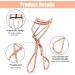 Lash Curler Stainless Steel Eye Lashes Curlers Curl Lash Curler Electroplated Eyelash Curler Fashion Eyelash Curler Makeup Accessory for Women and Girls - Rose Gold - Buy Online on GoSupps.com