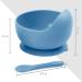 Xabono Baby Plates with Suction & Silicone Spoon - BPA Free, Easy to Wash, Enjoyable Design - Light Blue (SBBUK2022) - Buy Online on GoSupps.com