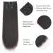 Yddm Dark Brown Clip In Hair Extensions - 24 inch Synthetic Full Head Set for Women - Affordable and Realistic - 4pcs - Buy Online on GoSupps.com