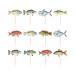 Birthday Decorations 20Pcs Fish Cupcake Toppers Fishing for Fish Theme Party Kid Baby Shower Tropical Party Cake Picks Under The Sea Decoration Supplies (20 pcs)