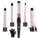 Curling Wand - Upgraded 5 in 1 Hair Curler Curling Tongs Iron Set with 5 Interchangeable Ceramic Coating Barrels Waver Curling Wand for Long/Short Hair LCD Display /80-230 C Adjustment Temp