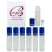 Beauticom Glass 10ml 1/3 oz Roller Bottles with Metal Cap Stainless Steel Roll Balls for Essential Oil Aromatherapy Perfume Lip Gloss Lip Balm Roll on Bottles (12 Bottles BLUE)