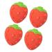 4pcs Strawberry Bath Ball Natural Bathing Cute Bathing Salt Essential Oil Bathing Salt Natural Bath Salt Rich Foaming Bathing Salt Bubble