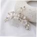 Ipetboom Bride Hair Comb Wedding Bride Hair Accessories Wedding Hair Accessories Wedding Hair Comb Bridal Hair Comb Flower Hair Side Comb Miss White Manual Metal Crystal Flower - Buy Online on GoSupps.com