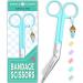 Nurse is Love Nursing Scissors | Bandage Scissors | Perfect Nurses Scissors for First Aid Vet Students Sharp Blades & Round tip for Wound Care in Stainless Steel Cyan