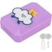 Verdant Touch Cartoon Contact Lens Case Kit - Purple Multi-Colored Holder & Tweezers Set for Easy Use | International Shipping Available - Buy Online on GoSupps.com