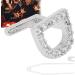 Plating English Letter D Teeth Brace Cosplay Halloween Party Teeth Decoration Jewelry (Silver Color) - Buy Online on GoSupps.com