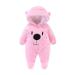 Voopptaw Warm Baby Winter Jumpsuit Fleece Romper Suits Cute Thick Bear Snowsuit for 0-12months 0-3 Months #1 pink